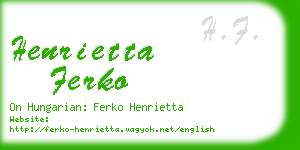 henrietta ferko business card